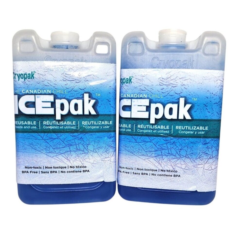 Lot of 2 Cryopak The Canadian Chill Icepak – Reusable, Non-Toxic & BPA-Free